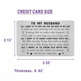 Gifts For Husband - Engraved Metal Husbnad Card - Husband'S Birthday Anniversary Valentine'S Day Card Gift From Wife