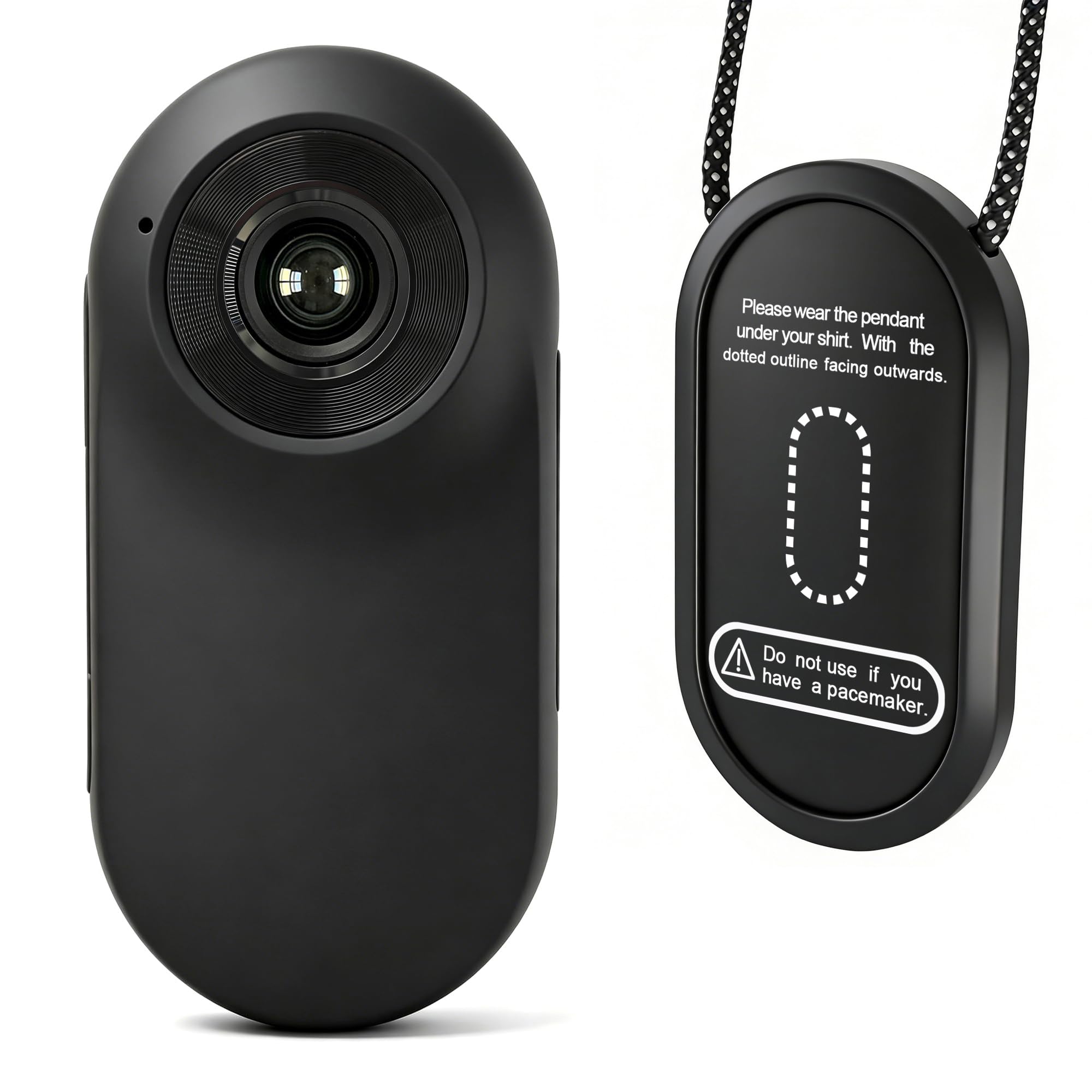 Mini Body Camera with Memory Card, POV Camera with Magnetic Pendant, Wearable Body Cameras with Audio and Video Recording, Action Camera for Sports,