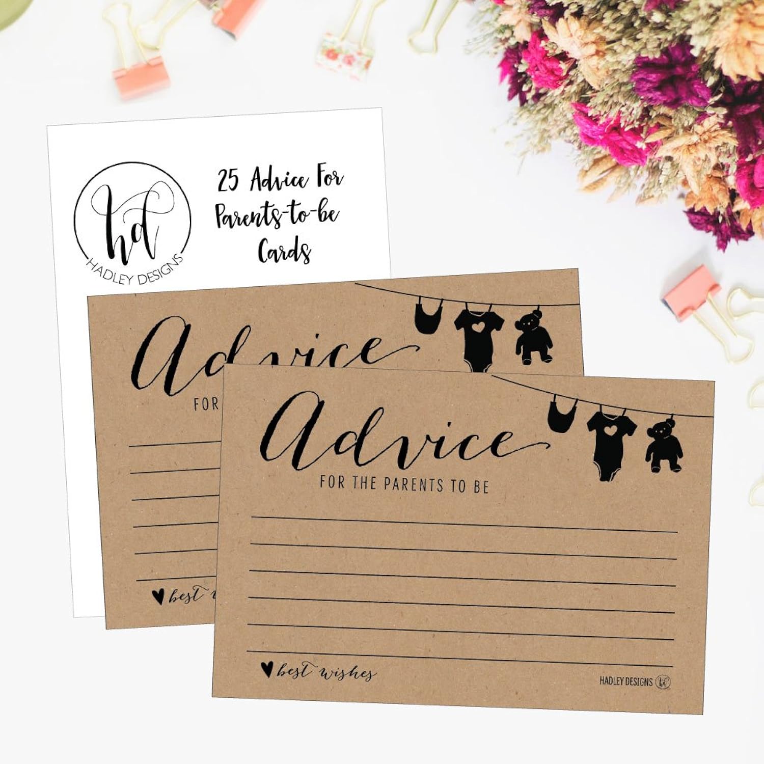 25 Rustic New Mommy Or Parent Advice Cards For Baby Shower Game Activities Ideas, Expecting Words Of Wisdom Message For Parent To Be Boy Girl Co-Ed Couples Gender Reveal Keepsake Alternative Guestbook