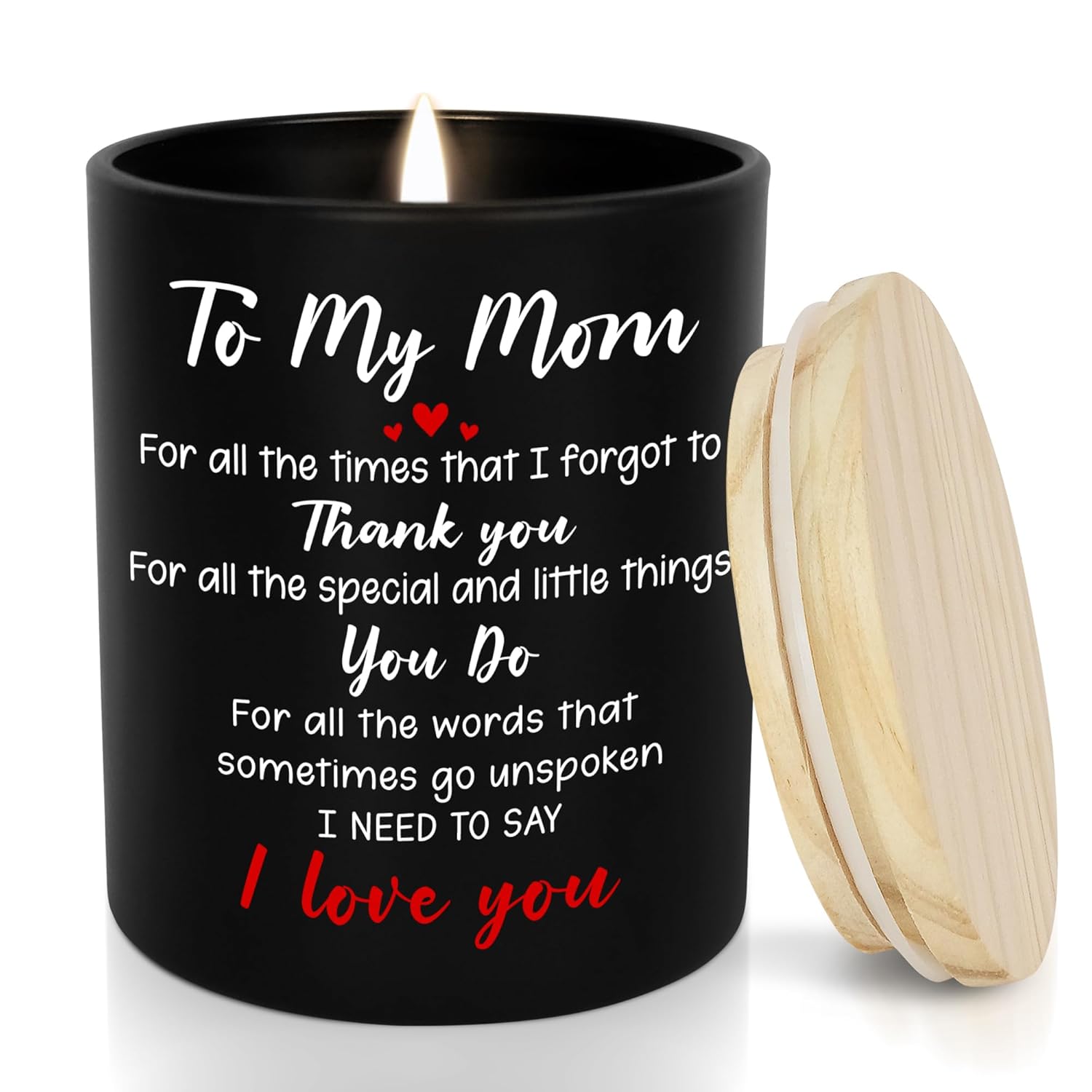 Birthday Gifts For Mom From Daughter Son - Long Lasting Vanilla Lavender Scented Candle 10 Oz - I Love You Mom Gifts For Mother, Mama, Mother In Law, Grandma, Candle For Women