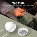 9 Pcs Crucibles For Melting Metal Kit, 6 Ceramic Quartz Crucibles, 3 Pcs Whipclip Handle,Crucible Tongs, Metal Melting Kit,Silversmithing Starter Kit,Melting Metals Like Gold And Silver