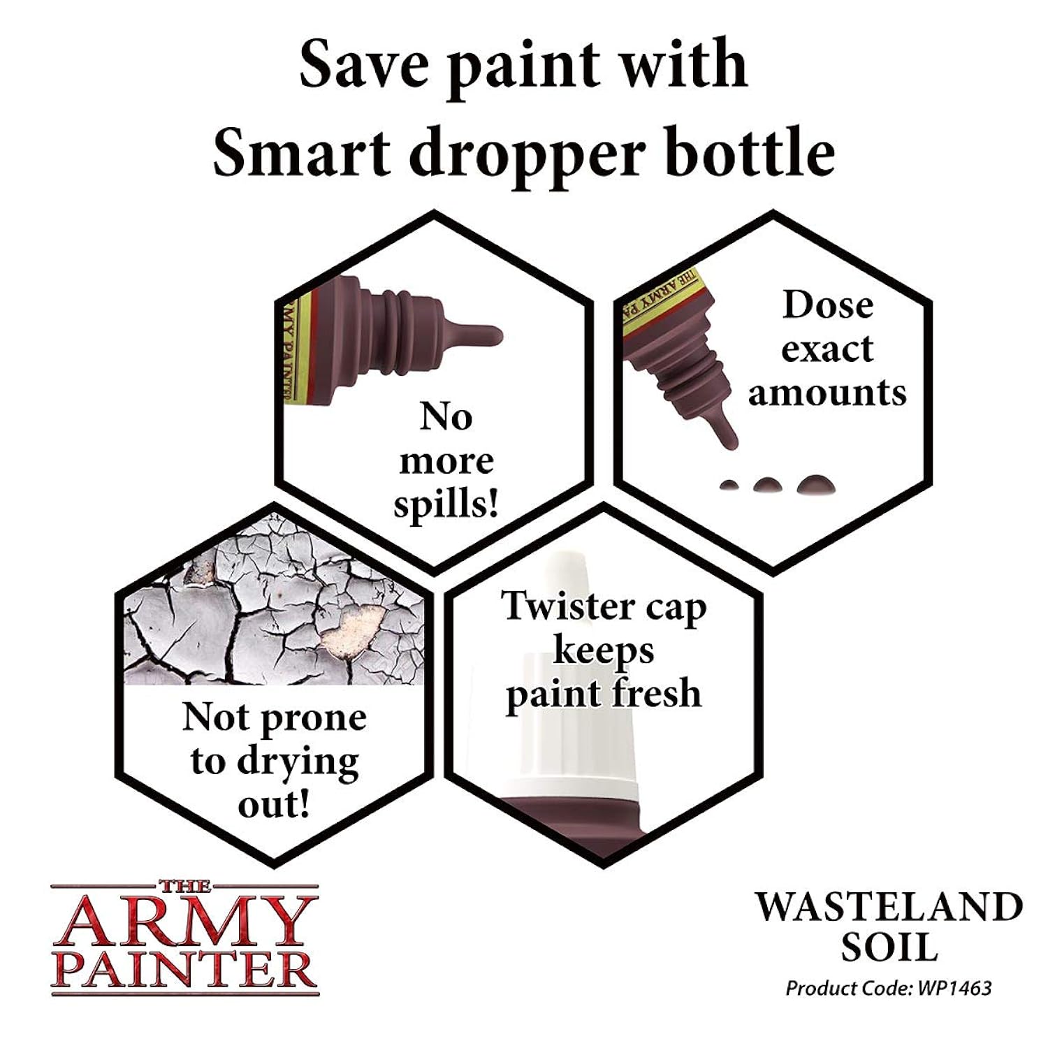 Wasteland Soil Warpaint - Acrylic Heavily Pigmented Water Based Paint For Tabletop Roleplaying, Boardgames, And Wargames Miniature Model Painting