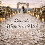 3000 Pcs White Rose Petals Artificial Flowers Silk Petals Table Scatters For Romantic Special Night Decorations, Weddings, Valentine'S Day, Proposals, Anniversaries, And Bridal Showers Party Decor