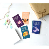 Mini Angler Fish Axolotl Tardigrade Aye Aye Strange Creature Valentines (Wallet-Sized Cards With Tiny Envelopes) For Valentine'S Day (Set Of 32)