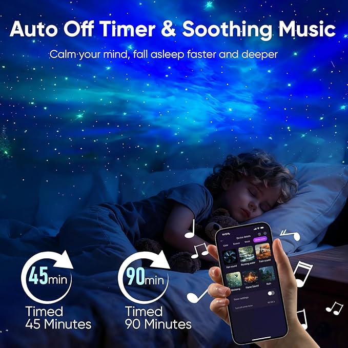 Astronaut Galaxy Star Projector Light Aurora LED Night Lamp with Timer Remote App Control