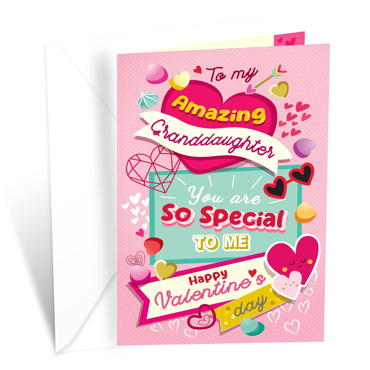 Granddaughter Valentine'S Day Card, Made In America, Eco-Friendly, Thick Card Stock With Premium Envelope 5In X 7.75In, Packaged In Protective Mailer