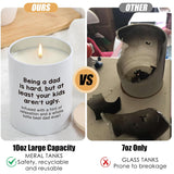 Christmas Gifts For Dad, 10Oz Funny Dad Gifts From Daughter Son, Birthday Gift For Father Daddy Bonus Stepdad New Father In Law, Best Dads Ever Present Sandalwood Scented Candle Being A Dads Is Hard