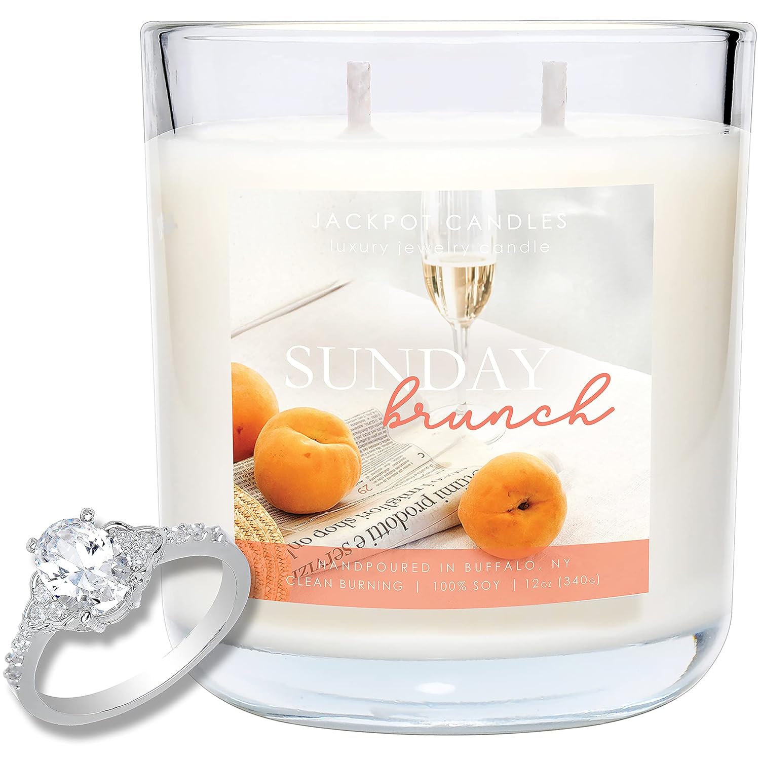 Sunday Brunch Candle With Ring Inside (Surprise Jewelry Valued At 15 To 5,000 Dollars) Ring Size 6