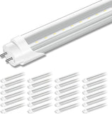 24 Pack 4FT T8 LED Bulbs Type B 6000K Daylight Ballast Bypass Dual Ended Fluorescent Replacement
