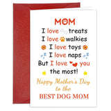 Happy Mother’S Day Card From Dog Puppy Funny Mothers Day Greeting Card For Dog Mom Gifts Cards For Women Her Mother’S Day Gift For Dog Moms