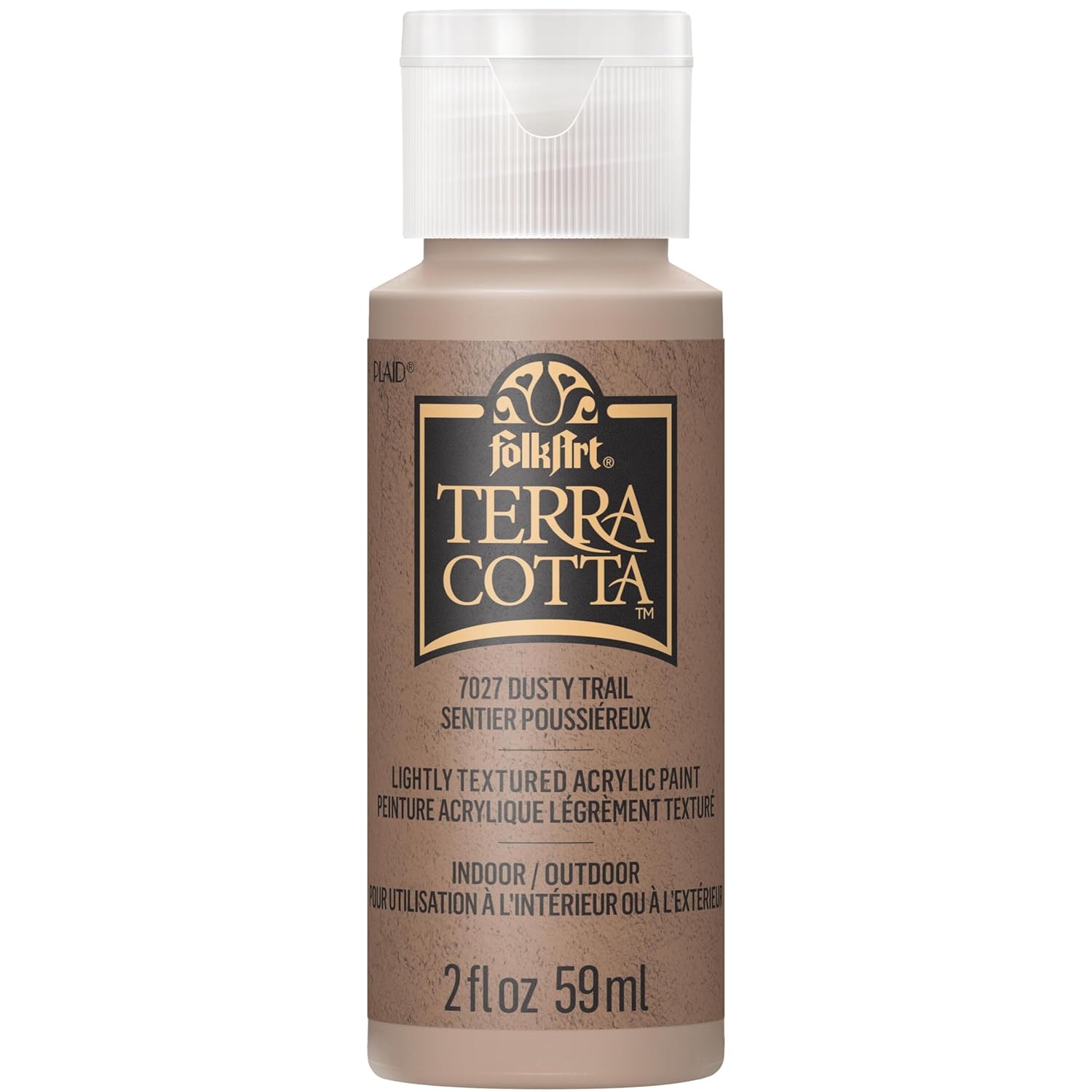 FolkArt, Dusty Trail 59 ml Assorted Acrylic 2 fl oz / 59ml Terra Cotta Paint For Easy To Apply DIY Crafts, Art Supplies With A Textured Finish, 7027
