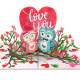 - 3D Owl Valentines Card, Pop Up Valentines Day Card For Wife, Husband, Him, Her, Girlfriend, Boyfriend, Adults | 6X8 In Romantic Valentine Pop Up Cards, Anniversary Cards With Envelope