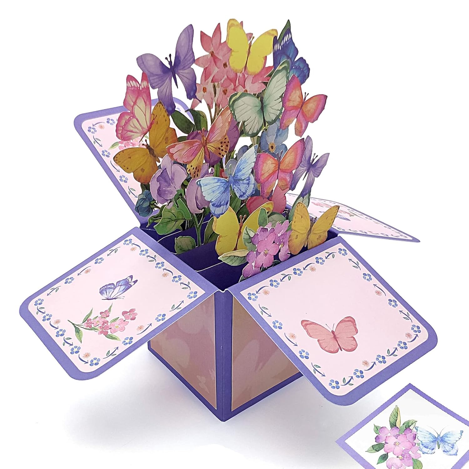 3D Handmade Flowers Pop Up Bouquet Card - Unique Gift For Teacher Appreciation, Valentine'S Day, Mother'S Day | All-Occasion Greeting Card With Note & Envelope (New Year, Anniversary, Thank You)