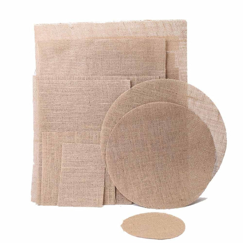 8 Pcs Burlap Sheets Vintage Burlap Fabric Pieces Scrapbooking Supplies For Wed