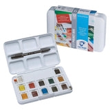Watercolor Paint Set, Plastic Pocketbox, 12-Half Pan General Selection