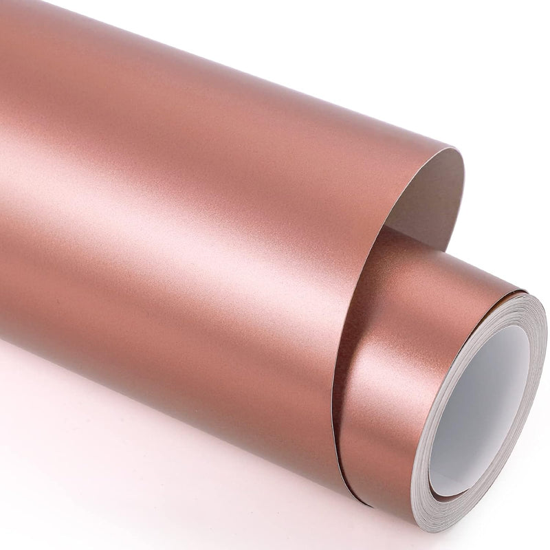 Satin Rose Gold Permanent Adhesive Vinyl Matte Metallic Vinyl Permanen