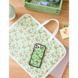 Cases - Sage Butterfly Protective Laptop Sleeve Bag, Compatible With 16" Computers | Butterflies, Green, Trendy - Durable, Lightweight, Mesh Pockets, Women Owned Small Business