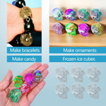 Skull Resin Mold Silicone Molds For Epoxy Resin Casting 8Pcs Mini 3D Skull Candle Mold Halloween Key Ring Accessory