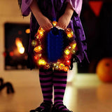 Thanksgiving Decoration 10Ft 30 Led 3D Pumpkin Maple Acorn Leaf String Lights Battery Operated Remote Timer Orange Fall