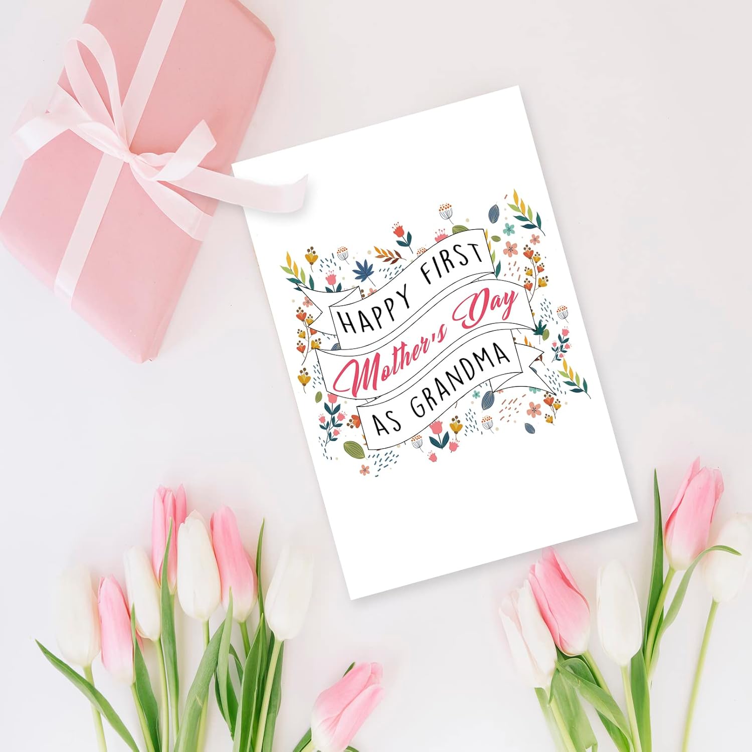 Happy First Mothers Day Card As Grandma, Perfect Granny Gifts Cards From Grandchildren, 1St Mother’S Day Card As Bubbie From Daughter Son