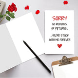 Funny Anniversary Cards Gift For Wife Husband, Happy Valentines Day & Anniversary Cards For Boyfriend Girlfriend, Wedding Anniversary & Valentine'S Day Card Gifts For Him Her,