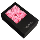 Money Box For Cash Gift Pull, Money Gift Boxes For Cash On Birthday, Christmas, Graduation, Mother'S Day, For Husband, Wife, Girlfriend, Mother With Soap Rose Flower And Greeting Cards (Black+Pink)