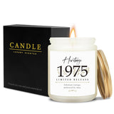 Happy 50Th Birthday Candles - 50Th Birthday Gifts For Her, 50 Year Old Birthdays Decorations, 1975 Birthdays Gift Lavender Candle For Women, Natural Soy Wax Scented Candles
