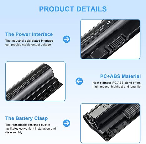 M5Y1K 14.8V 40Wh Replacement Laptop Battery for Dell Inspiron 14 15 17 3000 and 5000 Series