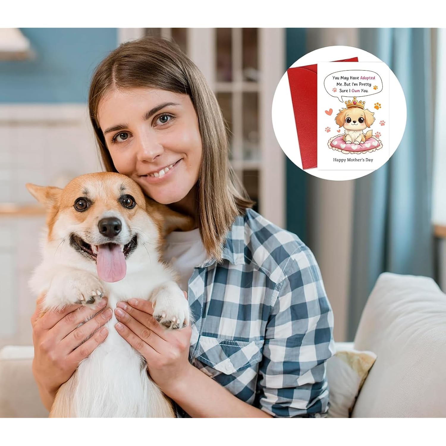 Happy Mother’S Day Card From Dog Puppy Lovely Mothers Day Greeting Card For Dog Mom Gifts Cards For Women Her Funny Mother’S Day Gift For Dog Moms
