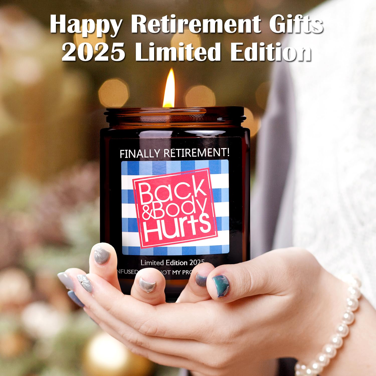 Best Retirement Gift For Woman Men, Funny Retirement Gifts For Men Women 2025 Happy Retirement Party Decorations, Retired Gifts For Women Lavender Candle Gifts For Teacher Nurse Coworker Friends Her
