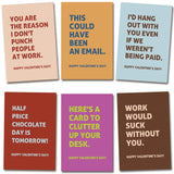 Funny Valentine'S Day Card Set For Coworkers, Humorous Valentines Cards For Colleagues Boss Employees, 4 X 6 In(6 Designs, 24 Cards With Envelopes)