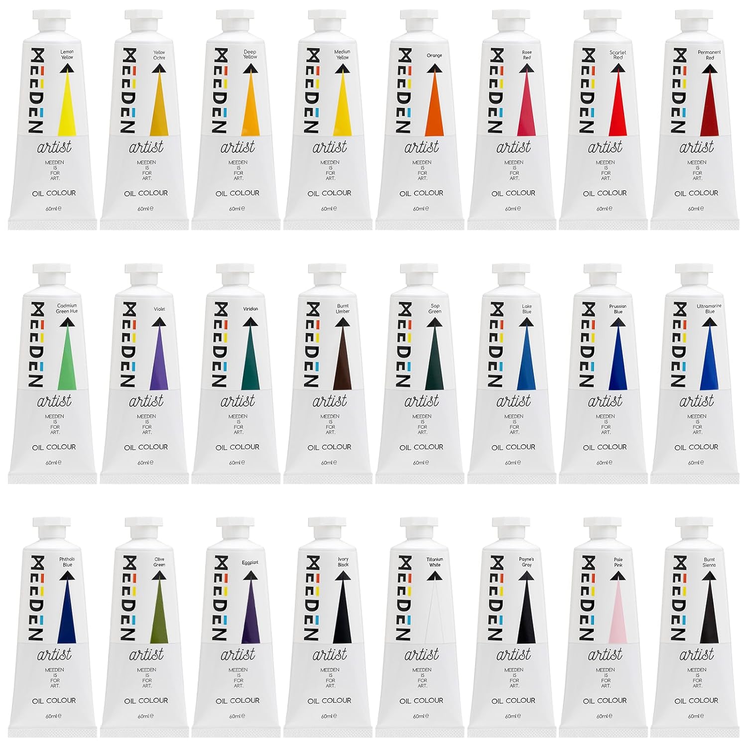 Artist Oil Paint Set - 24 Colors X 60Ml/2Oz Tubes - Art Supplies For Canvas Painting