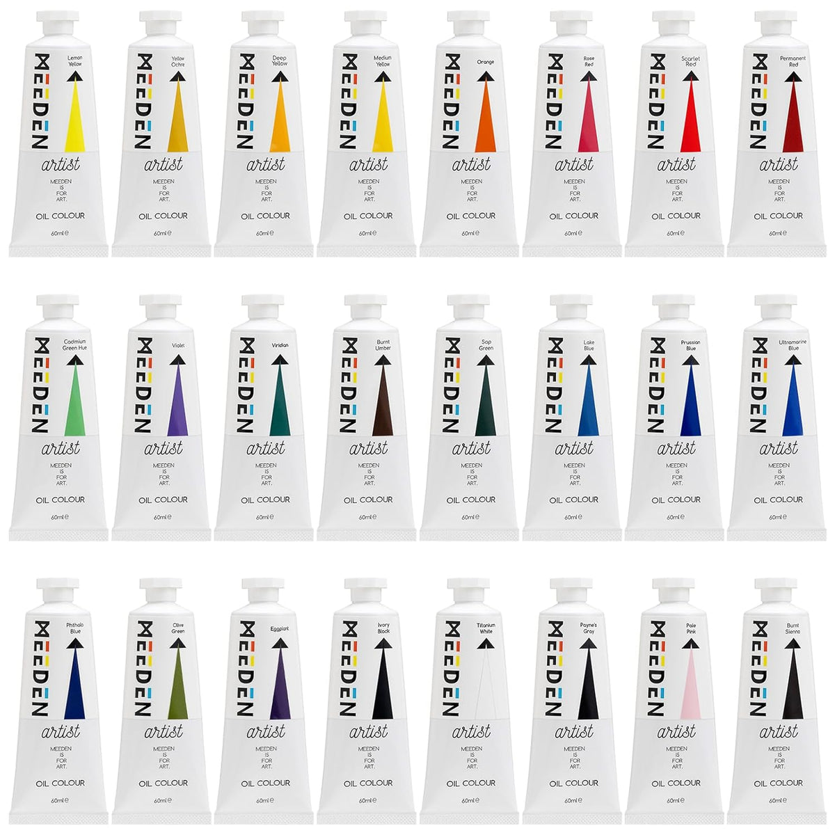 Artist Oil Paint Set - 24 Colors X 60Ml/2Oz Tubes - Art Supplies For Canvas Painting