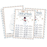 Roll A Snowman Dice Game, Christmas Candy And Family Party Games, Ice Breaker Winter Activity For Teens, 25 Game Cards