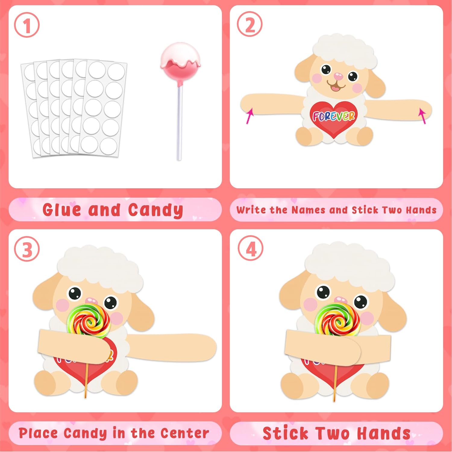 36Pcs Valentines Day Cards For Kids Classroom, Valentine’S Day Candy Holder Gifts Cards For Classroom Exchange Activity, Kids Valentine Exchange Candy Card For Class Party, 12 Animals Designs