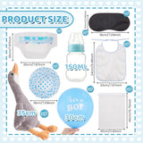 48 Pcs Group Game Set For Showers, Blue Goose Blindfolded Changing Game With Animals Doll & Blind Folds, Fun Diaper Change Party Supplies For Adults