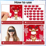 Christmas Party Game For Kids & Family - Pin The Nose On The Reindeer Holiday Activity, Fun Indoor Games For Christmas Party Favors, Family Gathering