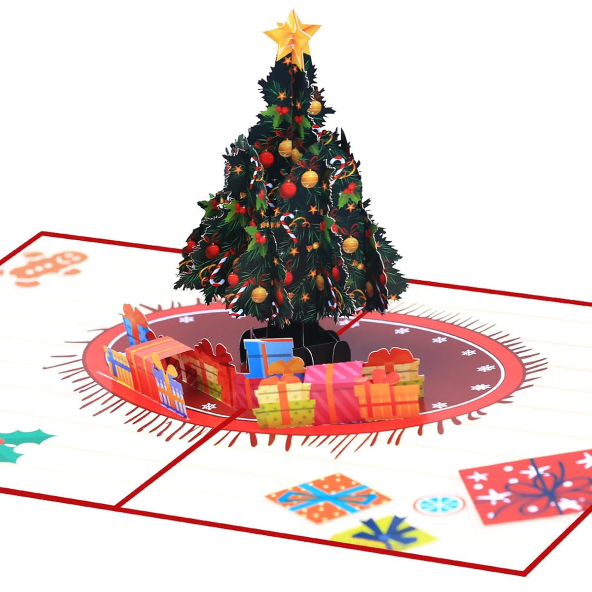 3D Christmas Cards With Envelopes Pop Up Christmas Gift Card Tree Design For Holiday Party New Years