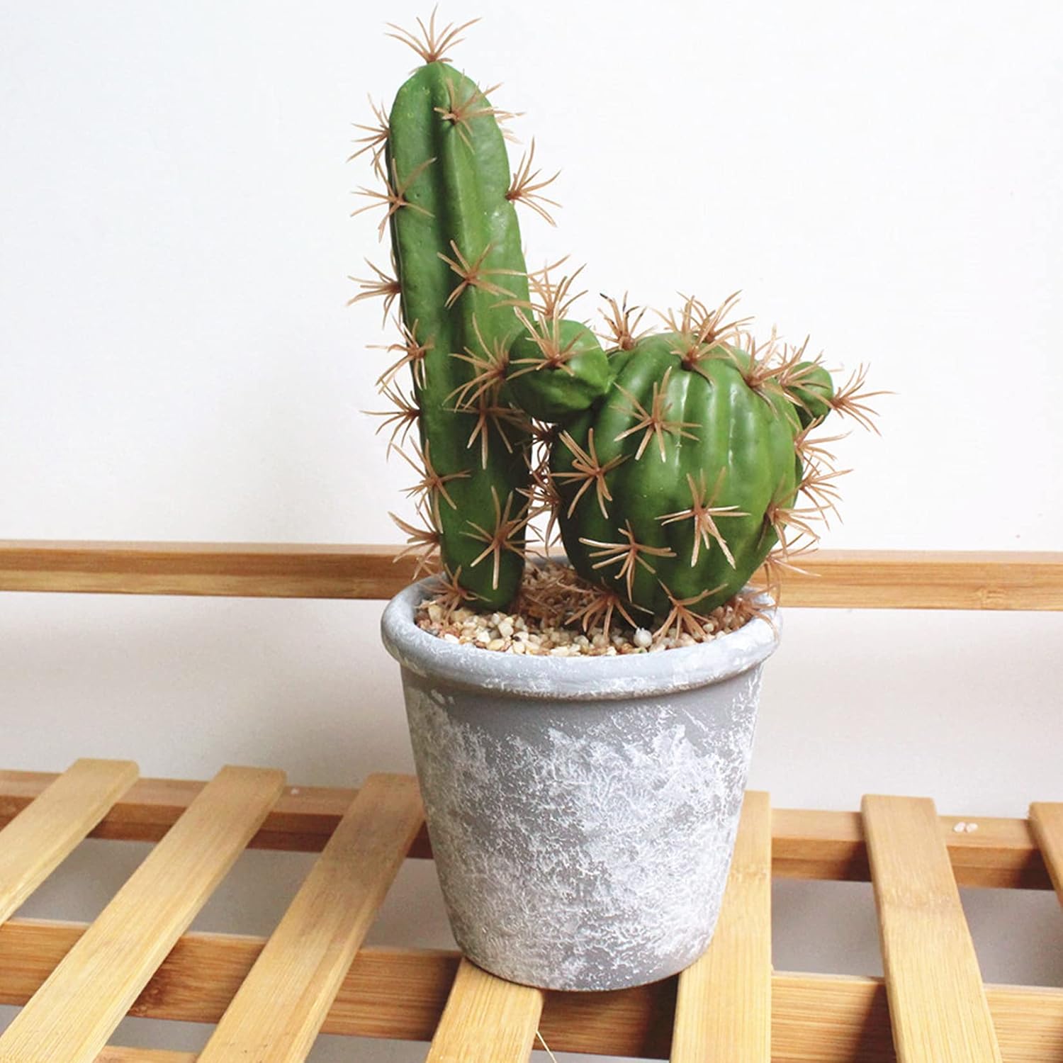 6 Pcs Artificial Cactus Faux Cactus Plant Flower Arrangement Green Plant Material For Home Office Decoration
