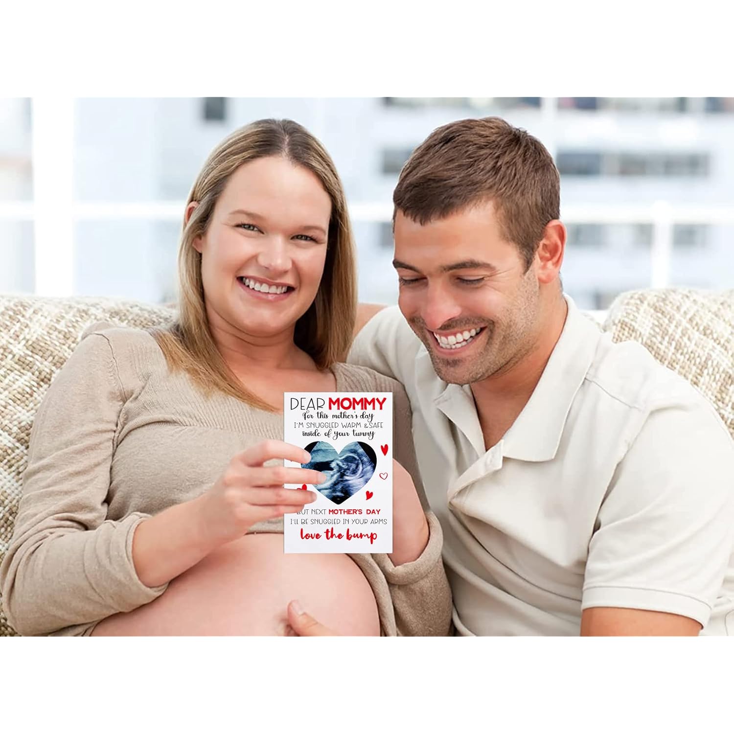 Happy First Mothers Day Card - Funny Mom To Be Mothers Day Card With Envelope Photo Insert Happy Gift Pregnancy Gift For Expecting Mom