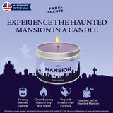 Mansion Candle – Theme Park Scented Candles For Home With Peony, Violet, Plum, Leather, Aged Wood, Amber, Musk, Vanilla – Vegan Soy Wax, Made In Usa, Friend Birthday Gifts For Women