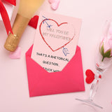 Funny Valentines Day Card For Wife Husband, Romantic Valentine'S Day Gift For Him Her, Unique Question Valentines Card, Will You Be My Valentine