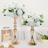 2 Pack Artificial Rose Flower Ball Arrangements - 15.7 Inch White Fake Floral Centerpieces With Base For Wedding, Party Table Decor, Valentine'S Day Home Decor (2, White)