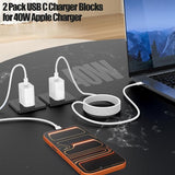 2 Pack 40W USB C Fast Charger with 10FT USB C Cables for iPhone Samsung iPad