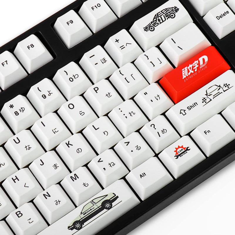 108 Keys Japanese Keycaps Initial D Pbt Sublimation Keycap Cherry Profile For