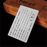 I Love You More Engraved Wallet Card, Birthday Gifts For Boyfriend Anniversary Card For Husband, I Love My Boyfriend Birthday Gift Ideas