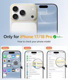 Transparent iPhone 18 Pro and iPhone 17 Pro Case Compatible with MagSafe