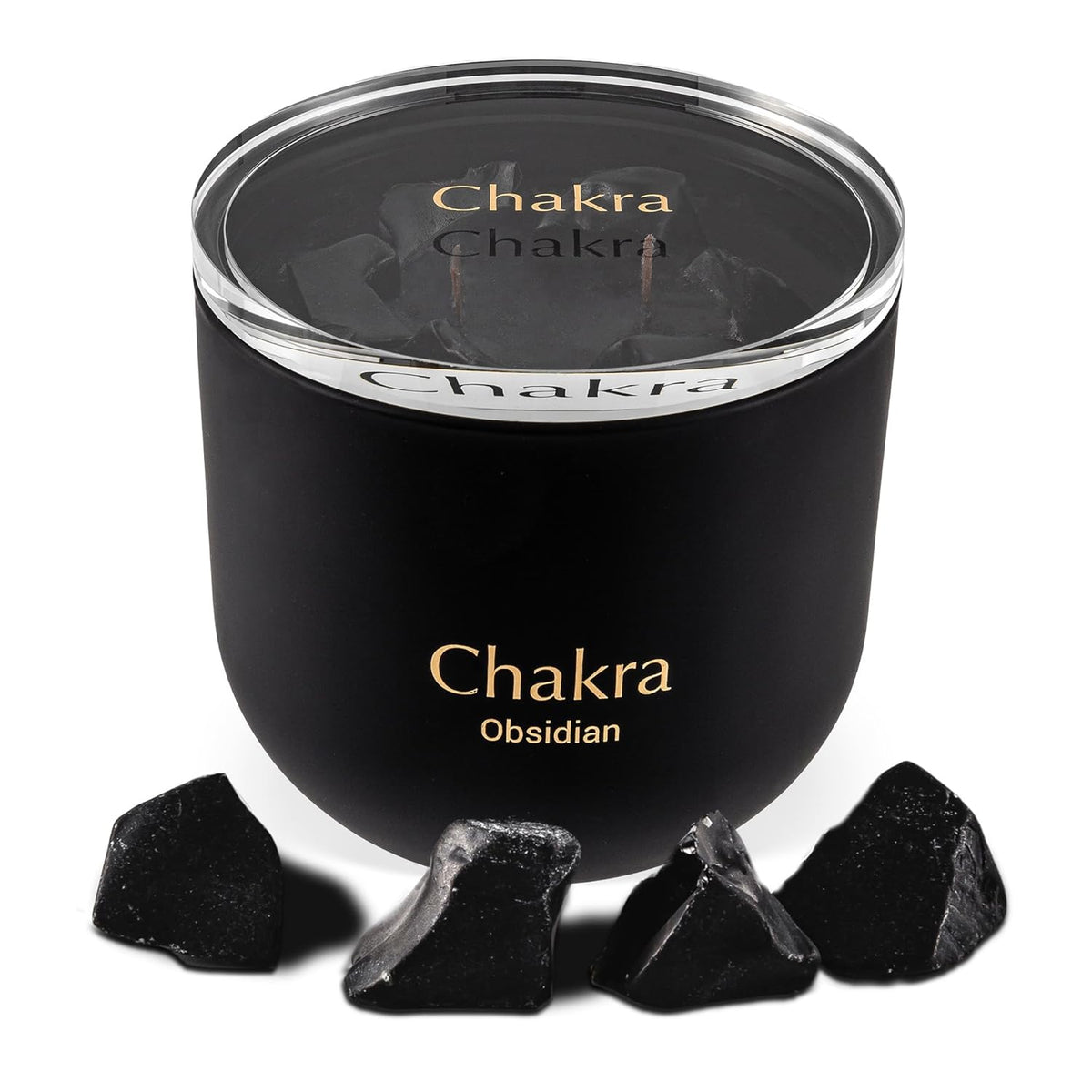 Lemongrass Ginger Crystal Candle, Wooden Wicks Scented Crackling Candles, 12Oz Natural Soy Wax, Spiritual Candles With Black Crystal Inside, Aromatherapy Candle For Home,Spa, Meditation, Enhancing