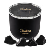Lemongrass Ginger Crystal Candle, Wooden Wicks Scented Crackling Candles, 12Oz Natural Soy Wax, Spiritual Candles With Black Crystal Inside, Aromatherapy Candle For Home,Spa, Meditation, Enhancing