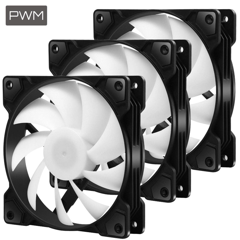 120Mm Pwm 4-Pin High Airflow Long Life Case Fan For Pc Cases, Cpu Coolers, And